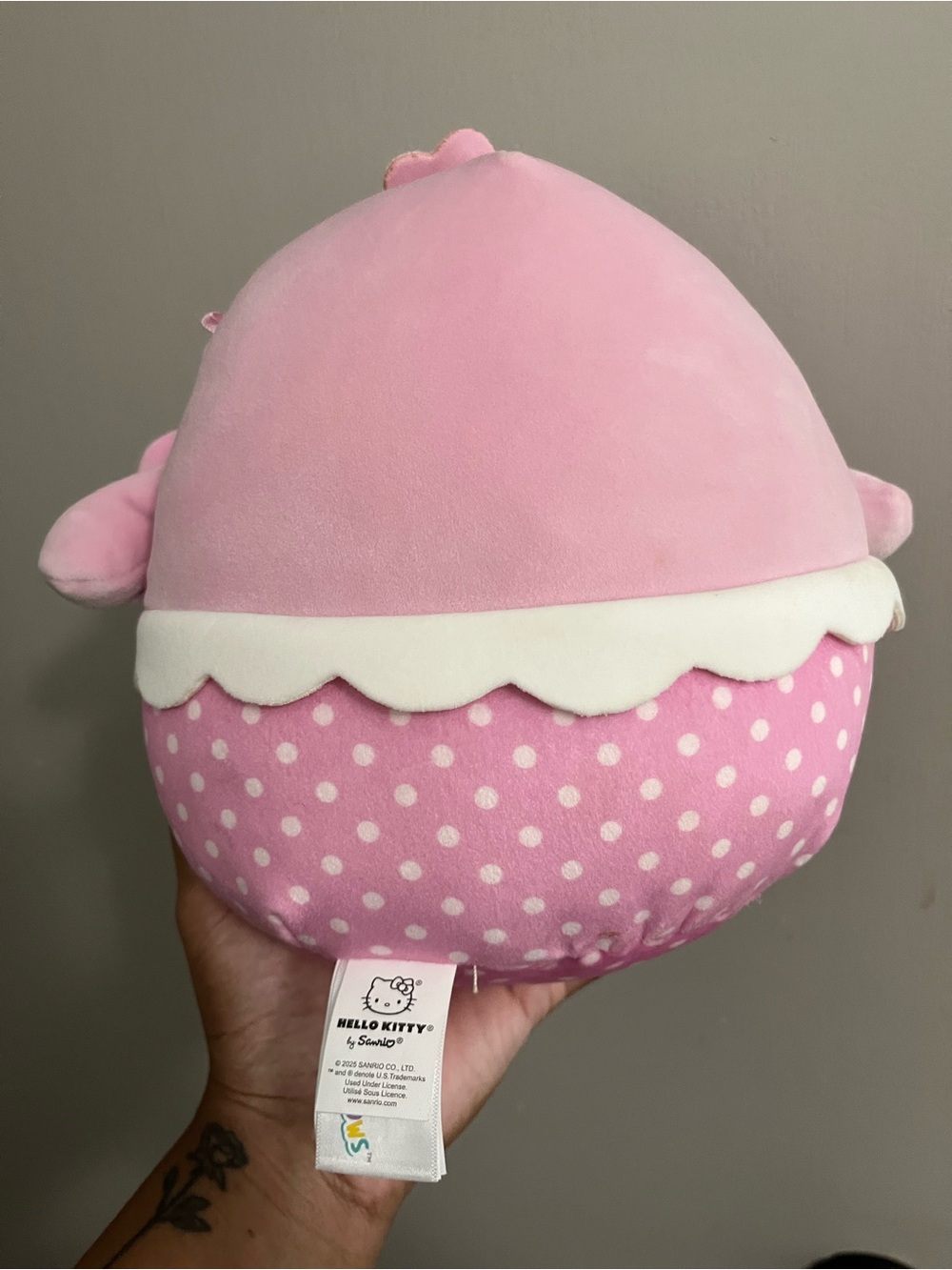 Hello Kitty Pink Polka Dot Bow Plush Toy - Picture 4 of 4